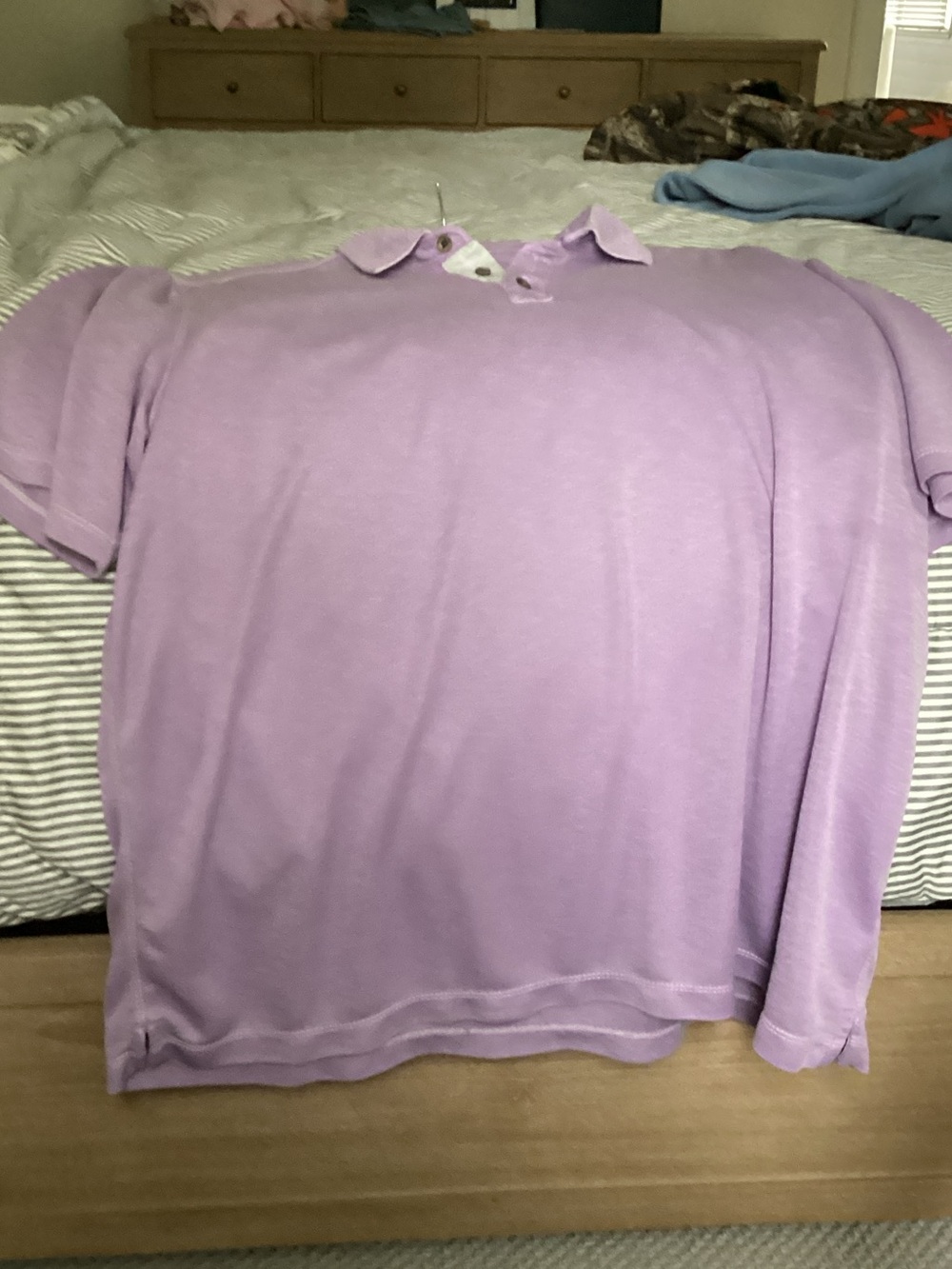 Johnston & Murphy Lavender Short-Sleeve Polo